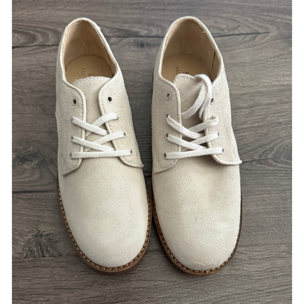 Barton Suede Oxford Youth 3.5 White‎ NEW Boys Shoes Dress Shoes - Picture 4 of 4